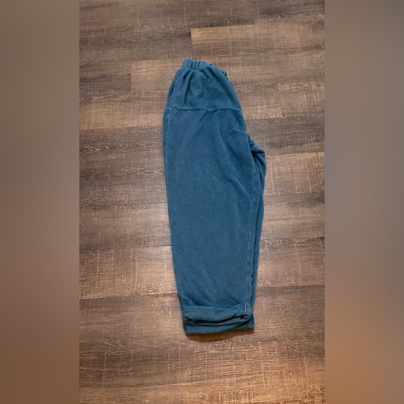Free People Beach Ella Slouchy Terry Cloth Teal Pants Pants Size Small - Picture 4 of 6